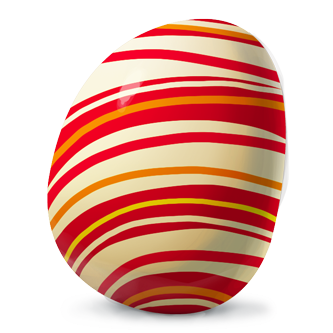 Antique Stripy Red Egg