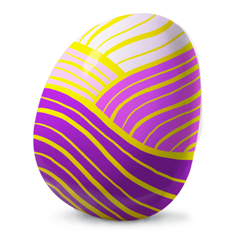 Antique Wavy Purple Egg