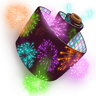 Festive Fireworks Wrapping Paper