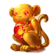 Golden Fiery Monkey Statue