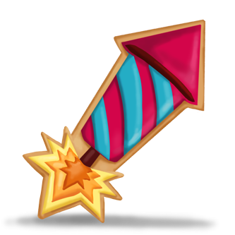 Firework Sugar Cookie
