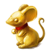 Gold Foil Mouse Statue