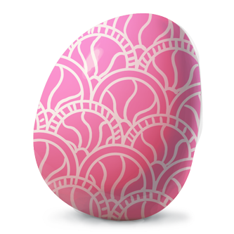 Scalloped Pink Egg