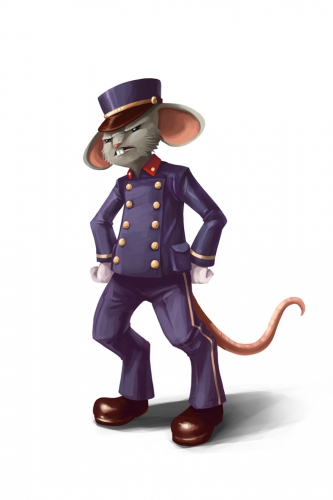Angry Train Staff Mouse
