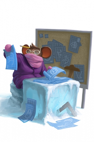 Snow Golem Architect Mouse
