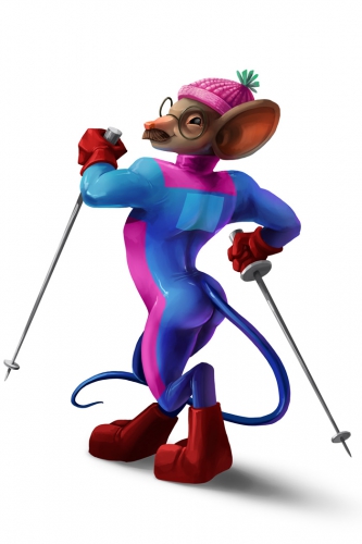 Sporty Ski Instructor Mouse