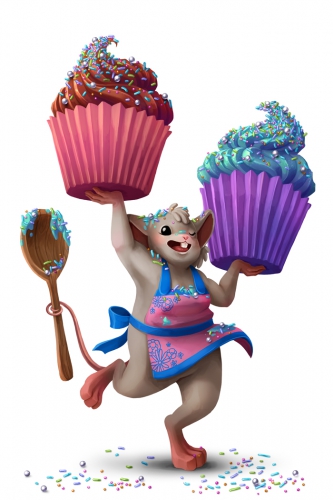 Sprinkly Sweet Cupcake Cook Mouse